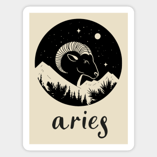 Aries Zodiac Sign Fiery Ram Artwork Magnet